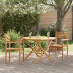 vidaXL Tuinstapelstoelen 2 pcs Bruin 55.5 x 55.5 x 90 cm, Tuin en Terras, Tuinstoelen, Verzenden, Nieuw