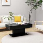 vidaXL Salontafel 96x50x45 cm bewerkt hout zwart, Huis en Inrichting, 50 tot 100 cm, Verzenden, Nieuw, 50 tot 100 cm
