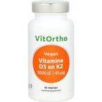 VitOrtho Vitamine D3 1000 IE en K2 45 mcg Vegan - 60, Verzenden, Nieuw