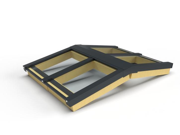 Zelfbouw lichtstraat 4 vak zadeldak 1810x2100mm-Gelaagd enke, Doe-het-zelf en Verbouw, Overige Doe-het-zelf en Verbouw, Nieuw