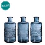 Gekleurd glazen flesje porto dark blue  / stuk bottle ø7,5, Ophalen of Verzenden, Nieuw