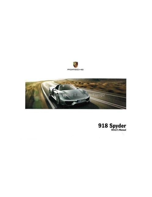2015 PORSCHE 918 SPYDER INSTRUCTIEBOEKJE ENGELS, Auto diversen, Handleidingen en Instructieboekjes