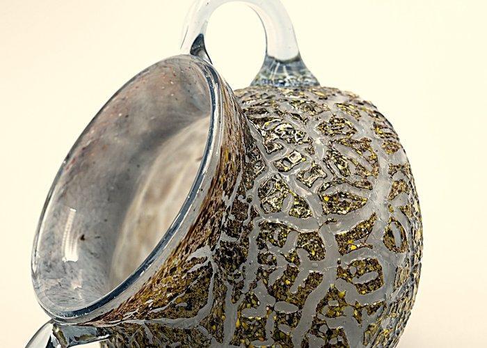 Kralik Art Deco Glass Vase with Handles and Fancy, Antiek en Kunst, Antiek | Glas en Kristal