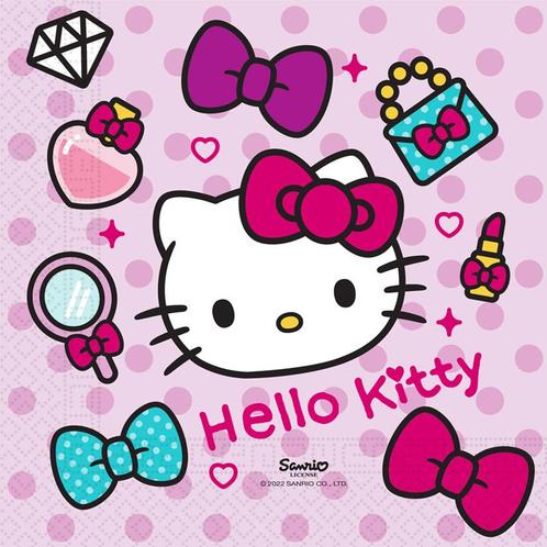 Hello Kitty Servetten 33cm 20st, Hobby en Vrije tijd, Feestartikelen, Nieuw, Verzenden