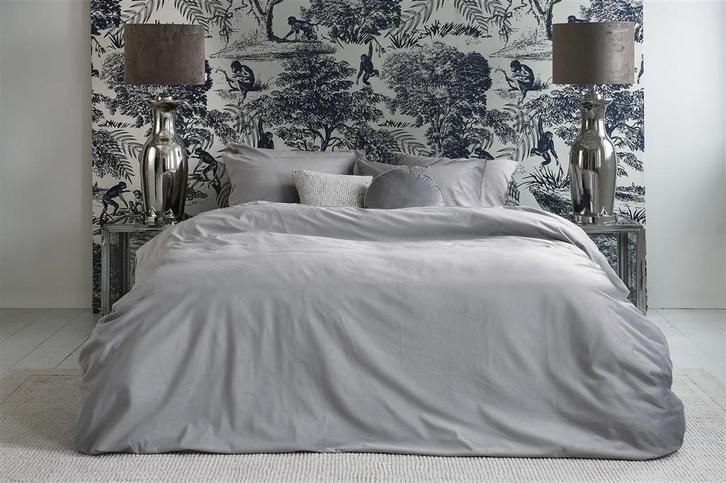 dekbedovertrek Riviera Maison Estate lightgrey 240x220/220cm, Huis en Inrichting, Slaapkamer | Beddengoed, Dekbedovertrek, Grijs