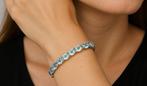 Armband - 14 karaat Geel goud - 9.86ct. tw. Aquamarijn, Sieraden, Tassen en Uiterlijk, Armbanden, Nieuw