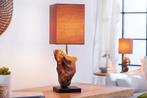 Handgemaakte drijfhout tafellamp HYPNOTIC 45cm beige met, Huis en Inrichting, Lampen | Tafellampen, Ophalen of Verzenden, Nieuw