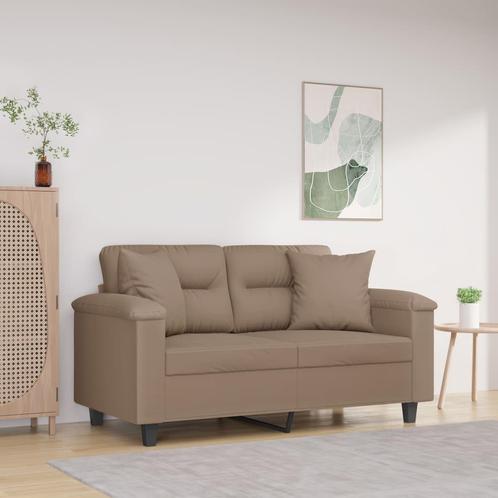 vidaXL Sierkussens 2 st 40x40 cm microvezelstof taupe, Huis en Inrichting, Woonaccessoires | Kussens, Nieuw, Verzenden