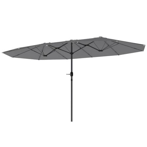 TRUUSK Dubbele Zonnescherm 436 X 260 Cm, UV Bescherming Stal, Tuin en Terras, Parasols, Nieuw, Verzenden