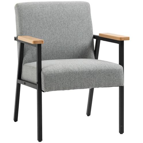 TRUUSK Scandi-design Accentstoel - Fauteuil met Linnenlook -, Huis en Inrichting, Stoelen, Nieuw, Verzenden