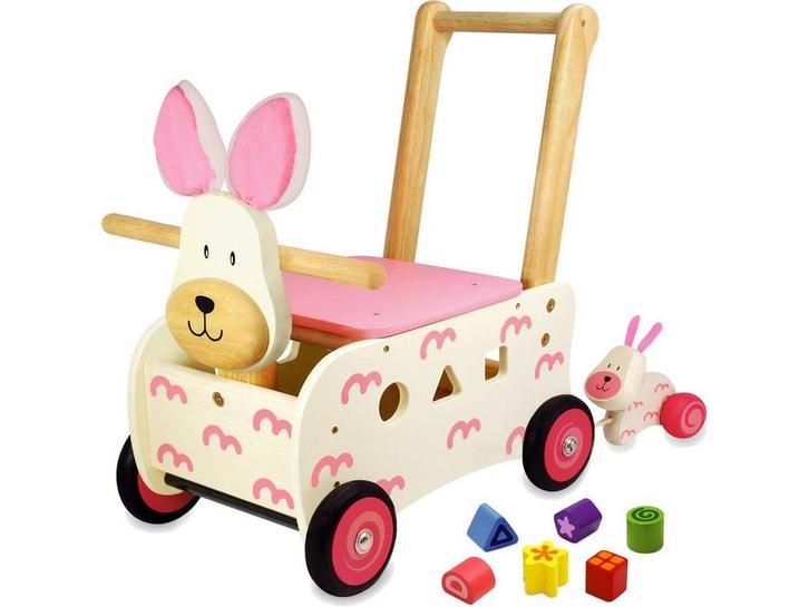 Im Toy Loopwagen Konijn - Met vormenstoof en rubberen wielen, Kinderen en Baby's, Speelgoed | Buiten | Voertuigen en Loopfietsen
