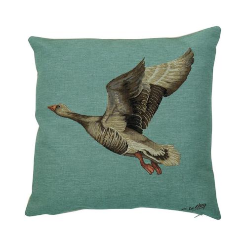 gobelin kussen grauwe gans hoog 45x45cm, Huis en Inrichting, Woonaccessoires | Overige, Verzenden