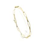 Gouden closed for ever armband | 21,5 cm (moderne armband), Ophalen of Verzenden, Gebruikt, Overige kleuren, Goud
