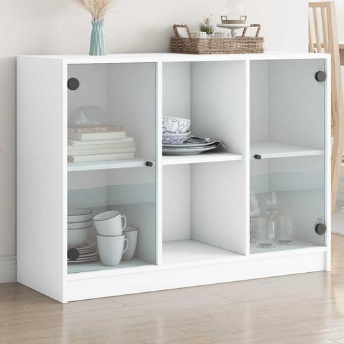 vidaXL Dressoir 102x37x75,5 cm bewerkt hout wit, Huis en Inrichting, Kasten | Dressoirs, Minder dan 25 cm, Nieuw, Minder dan 50 cm