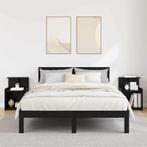 vidaXL Nachtkastje 2 pcs Zwart eiken 40 x 35 x 60 cm Bewerkt, Minder dan 45 cm, Verzenden, Nieuw, 55 tot 70 cm