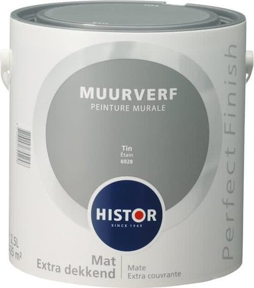 Histor Perfect Finish Muurverf Mat - Tin 6928- 5 Liter, Doe-het-zelf en Verbouw, Verf, Beits en Lak, Verf, Overige kleuren, Nieuw