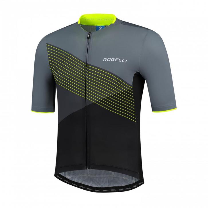Spike fietsshirt KM Zwart/fluor/grijs, Fietsen en Brommers, Fietsaccessoires | Fietskleding, Heren, Nieuw, Verzenden