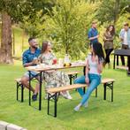 Biertafel / bierbank biertafelset - 3-delig - 170cm picknick, Tuin en Terras, Verzenden, Nieuw