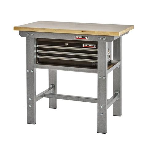 Professionele werkbank 100 cm met hardhouten blad en, Doe-het-zelf en Verbouw, Werkbanken, Ophalen of Verzenden