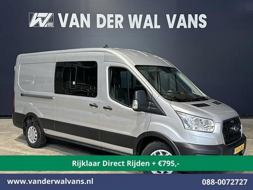 Ford Transit | 2.0 TDCI 131pk L3H2 Dubbele Cabine Euro6 *, Auto's, Bestelauto's, Dealer onderhouden, Te koop, Handgeschakeld, Diesel