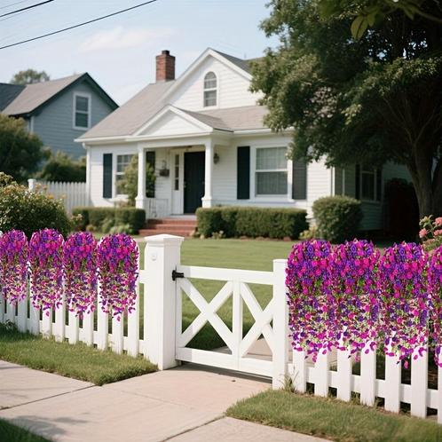 MEGADEAL Kunst hangende bloemen gekleurd - 10+10 Stuks, Huis en Inrichting, Woonaccessoires | Kunstplanten en Kunstbloemen, Nieuw
