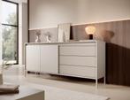 Meubella Dressoir Saran beige 187 cm, Huis en Inrichting, Kasten | Dressoirs, Verzenden, 150 tot 200 cm, Nieuw, Modern