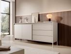 Meubella Dressoir Saran beige 187 cm, Nieuw, 150 tot 200 cm, 25 tot 50 cm, Modern