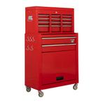 gereedschapswagen rood met opzetkist hoog, Verzenden, Nieuw