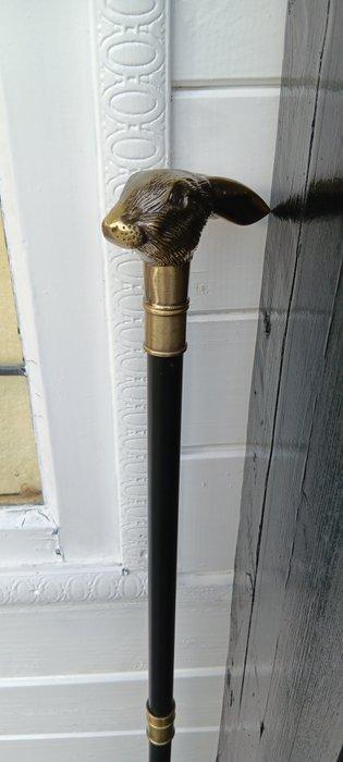 Wandelstok - konijn - messing aluminum - messing konijn, Antiek en Kunst, Kunst | Designobjecten