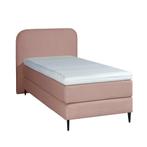 Mörgenn Bouclé Eenpersoons Boxspring Oud Roze 90x210, Verzenden, Nieuw, Modern