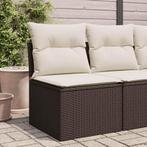 vidaXL Tuinbank zonder armleuning met kussens poly rattan, Verzenden, Nieuw, Rotan