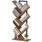 TRUUSK Staand Boekenrek Boomvorm - 7 Niveaus - Rustiek Bruin, Huis en Inrichting, Kasten | Boekenkasten, Verzenden, Nieuw