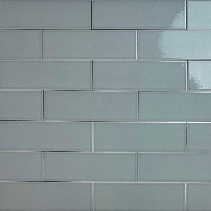 Wandtegel solo blauw boreal glans 8x25 craquele wandtegel, Doe-het-zelf en Verbouw, Tegels, Wandtegels, Nieuw, 10 m² of meer, Keramiek
