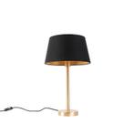 Klassieke tafellamp messing met zwarte kap 32 cm - Simplo, Huis en Inrichting, Nieuw, Overige materialen, Klassiek / Antiek, 50 tot 75 cm