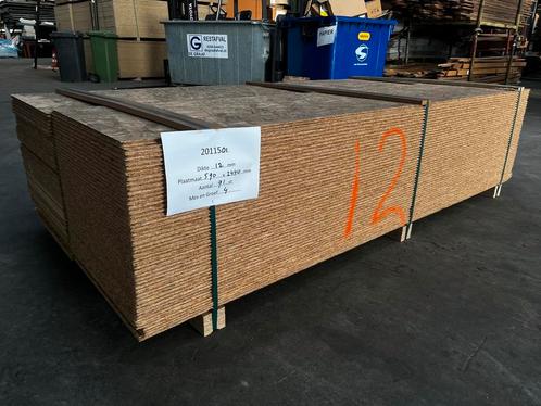 OSB platen met schoonheidsfoutje. 12mm € 2.40  per M² excl., Doe-het-zelf en Verbouw, Platen en Panelen, Minder dan 20 mm, Nieuw