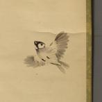 Plum Blossoms with a Lone Sparrow - With signature Houzan
