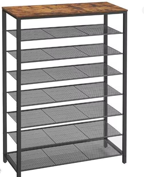 Hoog Schoenenrek met 7 Planken – Ruimtebesparend Metalen Sch, Huis en Inrichting, Kasten | Schoenenkasten, Nieuw, Verzenden