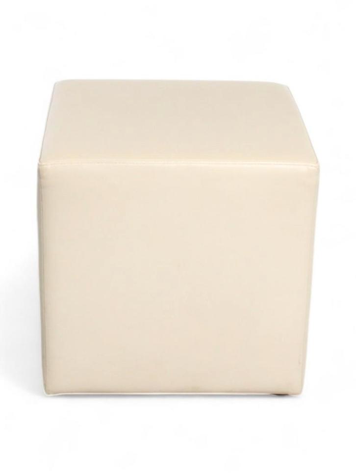 vdm. poef, grijs kunstleder, Zakelijke goederen, Kantoor en Winkelinrichting | Kantoormeubilair en Inrichting, Stoel, Gebruikt