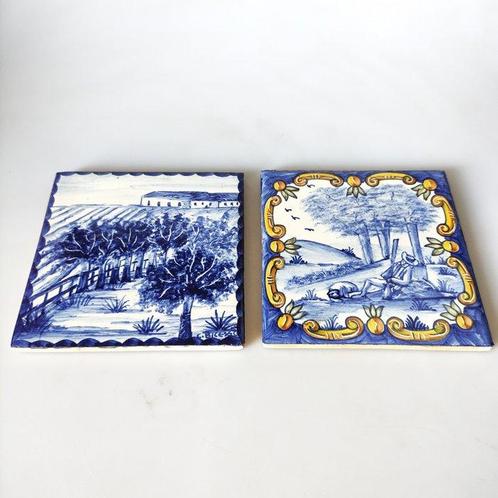 Tegel (2) - 2 Portuguese Tiles - Bicesse Ceramics -, Antiek en Kunst, Antiek | Glas en Kristal