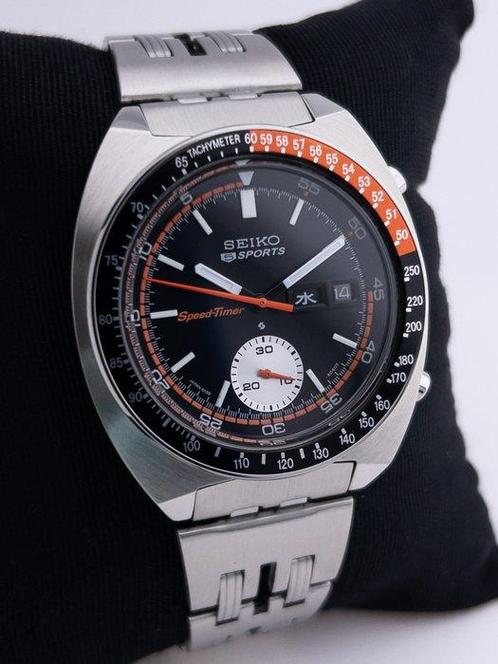 Seiko - Pogue Sports Speed Timer black dial - Zonder, Sieraden, Tassen en Uiterlijk, Horloges | Antiek