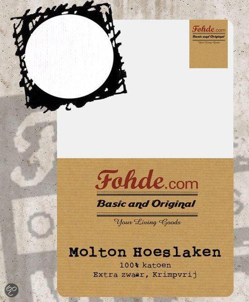 Fohde Hoeslaken Molton hoeslaken Extra zwaar en krimpvrij -, Huis en Inrichting, Slaapkamer | Matrassen en Bedbodems, Verzenden