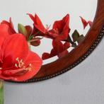 Ovaal met facet geslepen ca 1900 met parel rand No771851 Ho, Antiek en Kunst, Antiek | Spiegels, Ophalen of Verzenden