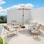 Tuinmeubelset Kivanta 5-delig beige en grijs [en.casa], Verzenden, Nieuw