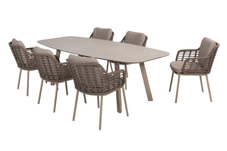 Taste Puglia/Manolo deens ovale tuinset - 240x103 cm., Tuin en Terras, Tuinsets en Loungesets, Tuinset, Nieuw, Overige materialen