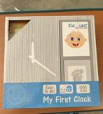 Klok - My First Clock houtkleur - foto en gipsafdruk, Verzenden, Nieuw, Kraamcadeau