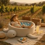 MeowBaby® Ballenbak Turtle Cream Beige Bouclé, Verzenden, Nieuw, Jongen of Meisje