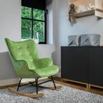 Aemely Schommelstoel Steerne � licht groen velvet - Hout