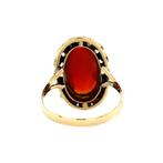 Ring met carneool 12 krt, Sieraden, Tassen en Uiterlijk, Ringen, Ophalen of Verzenden, Nieuw