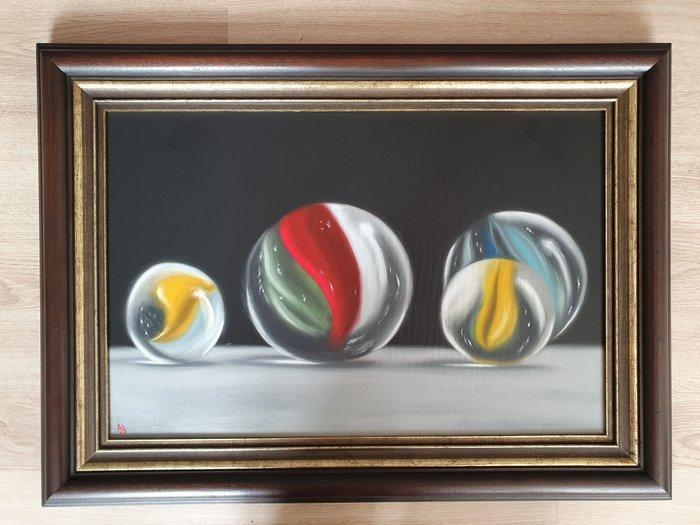 A.J. Oppedijk - Knikkers, Antiek en Kunst, Kunst | Schilderijen | Modern