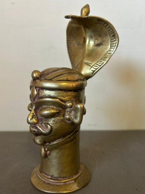 Shiva Mukhalinga met cobra - Brons - India - Maratha Rijk, Antiek en Kunst, Kunst | Niet-Westerse kunst